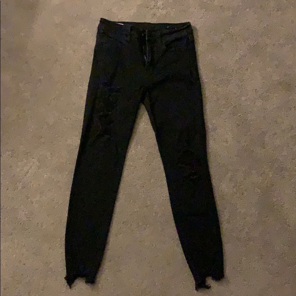 Black ripped jeans